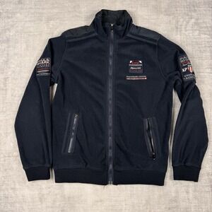 Paul & Shark‎ Sweatshirt Mens Medium Blue Full Zip Fleece Yatching Made In Italy